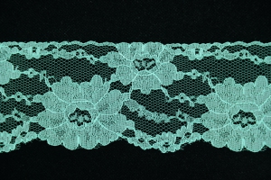 3 inch Flat Lace, Pistachio (25 yards) MADE IN USA